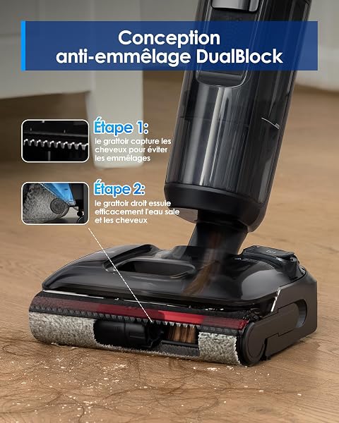 Double racloir DualBlock contre les cheveux emmêlés